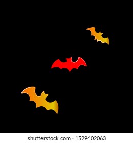 Bat silhouette. Vector. A Halloween background.