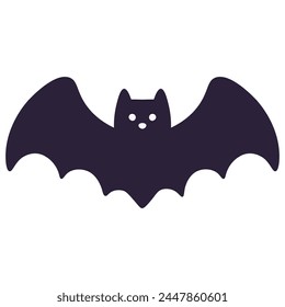 Bat silhouette. Vector Halloween illustration