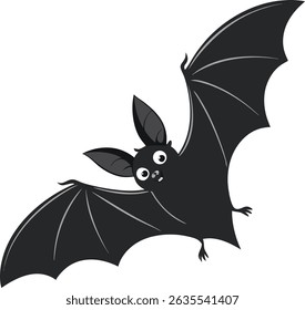 A bat silhouette vector illustration.