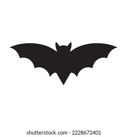 Bat. Silhouette. Ilustración vectorial. Fondo blanco aislado. Estilo plano. Símbolo de Halloween. Animal de vampiros. Un mamífero que chupa sangre. Día de Todos los Santos. Portadora de infecciones peligrosas.