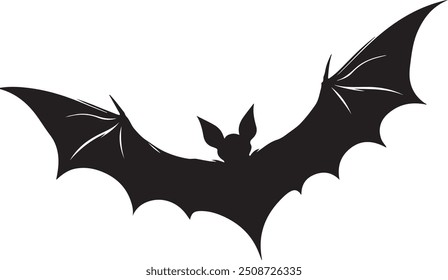 A bat silhouette vector illustration on white background