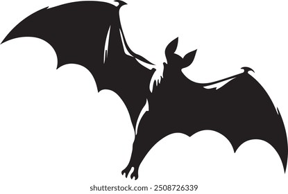 A bat silhouette vector illustration on white background