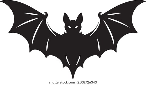 A bat silhouette vector illustration on white background