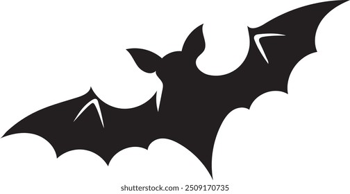 A bat silhouette vector illustration on white background