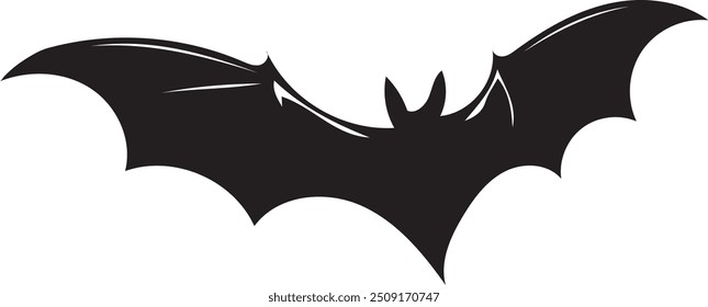 A bat silhouette vector illustration on white background