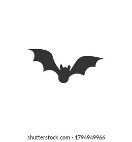 Bat Silhouette Vector On White Background Stock Vector (Royalty Free ...