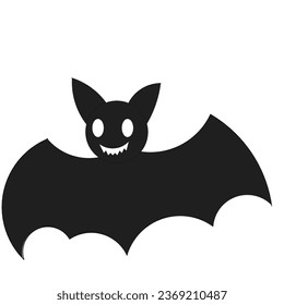 vector de silueta de murciélago sobre fondo blanco