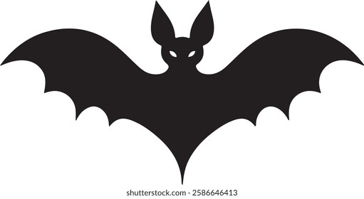 bat silhouette vector style minimalist white background