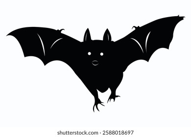 bat silhouette vector, symbols and icon in asea