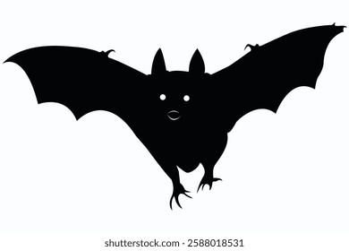 bat silhouette vector, symbols and icons in asea