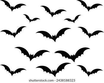 bat silhouettes - Halloween vector illustration