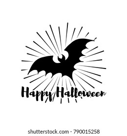 bat silhouettes - Halloween vector illustration isolated on white background