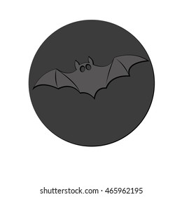 Bat silhouettes,Vector flat design. Halloween concept