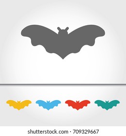 Bat Single Icon Vector Illustration