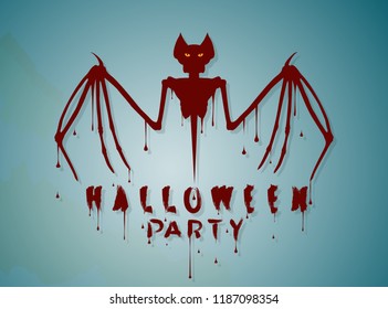 Bat skeleton vector illustration