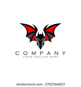 vetor de design de logotipo bat spartan