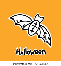 Bat with spread wings for halloween