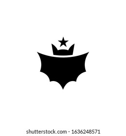 bat with star logo design
