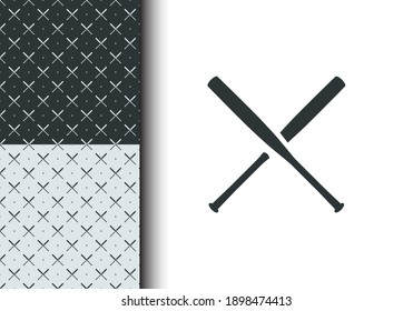 Bat stick seamless pattern vector for background, texture, backdrop, banner, poster, wallpaper, sticker, brochure, textile, fabric. Editable element. Isolated background. Eps 10