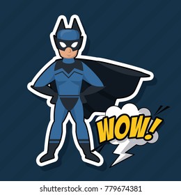 Bat superhero cartoon