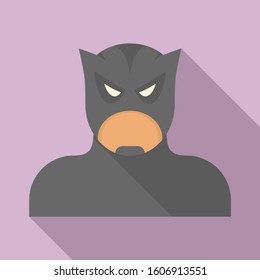 Bat superhero icon. Flat illustration of bat superhero vector icon for web design