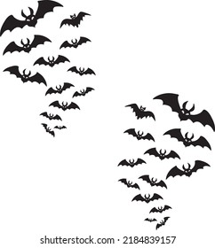 Bat Swarm Halloween Vector File