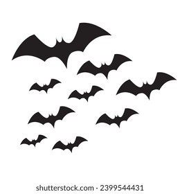 Bat swarm symbol, Icon and vector design