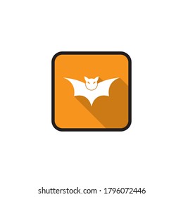 Diseño plano de icono de plantilla de Bat