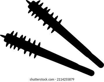 Bat with thorns included. Vector image.