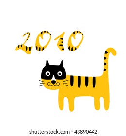 bat tiger greeting 2010