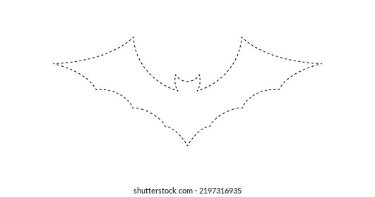 Bat tracing worksheet for kids