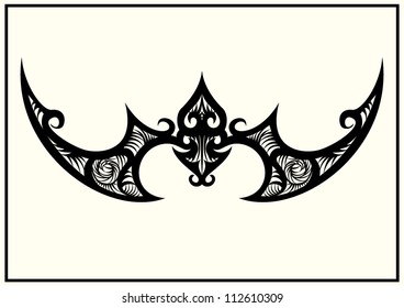 Bat Tribal Tattoo