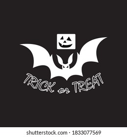 Bat Trick or Treat Vector Illustration
