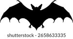 bat vampire silhouette vector illustration