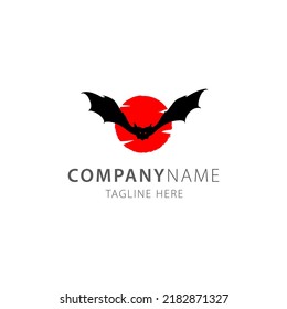 bat vampire silhouette vector illustration