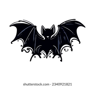 
Bat Vector art illustration , Isolated on white background , customize shape use own design.