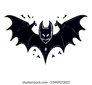 
Ilustración de arte Bat Vector , Aislado en fondo blanco , personalizar forma usa su propio diseño.