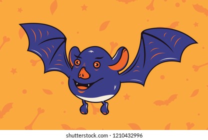 bat vector. cute bat illustration. bat character. cute bat cartoon