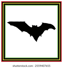 bat vector design in black on a white background