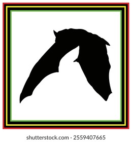 bat vector design in black on a white background