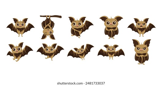 Bat Vector Element Collection Set