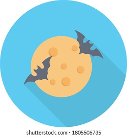 bat vector flat color icon 