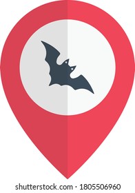 bat vector flat color icon 