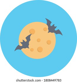 bat vector flat color icon 