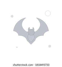 bat vector flat illustration on white background