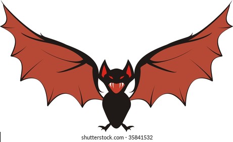 bat in vector format very easy to edit