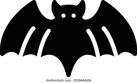 bat vector glyph flat icon
