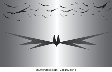 Battvektor für Halloween Grafikdesign.
