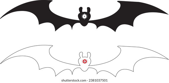 Vector de murciélago para diseño gráfico de Halloween.