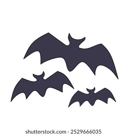 bat vector for halloween stickers
